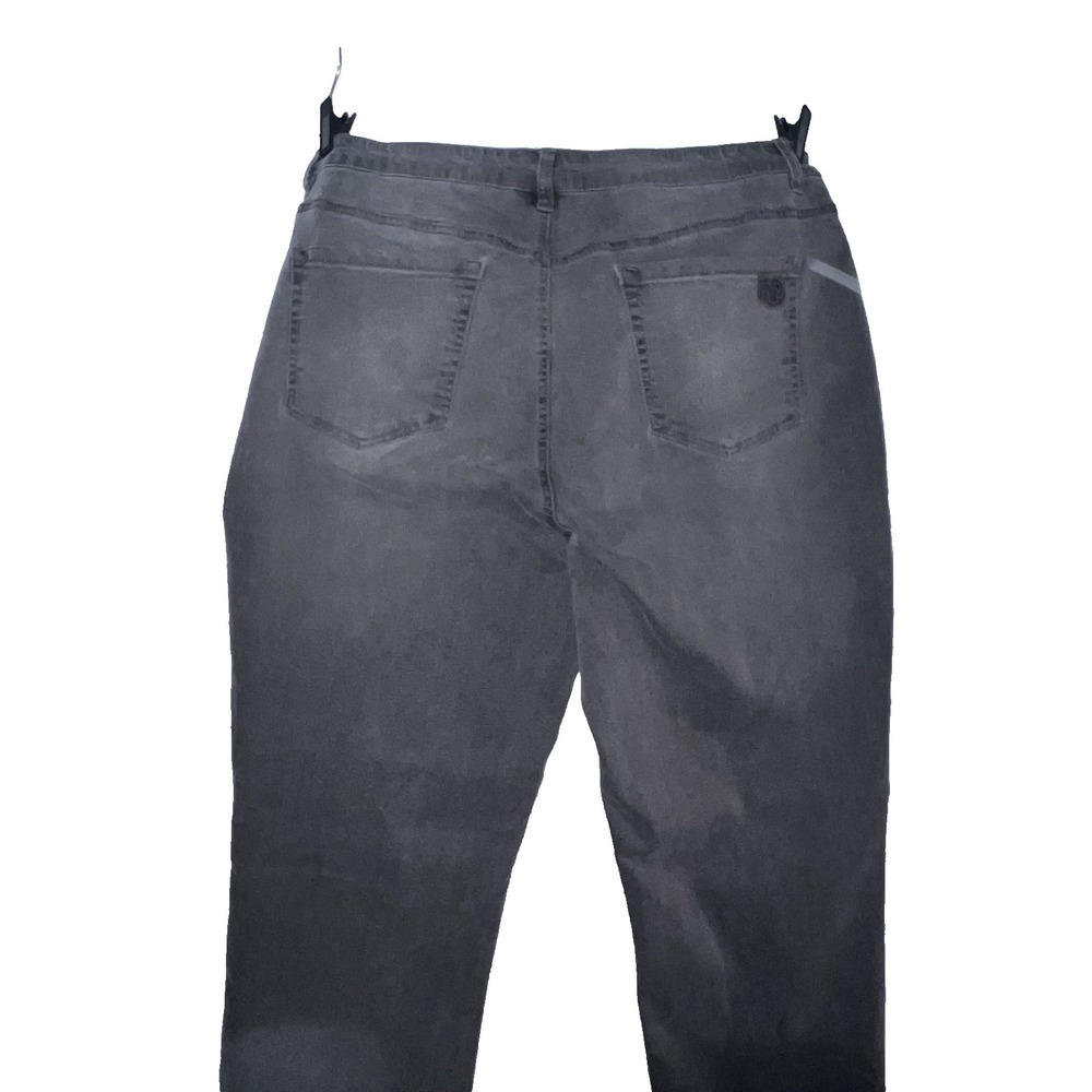 DG2 Diane Gilman Grey Black Ombre Sequin Floral High Rise Skinny Jeans Size XLT - Picture 7 of 9